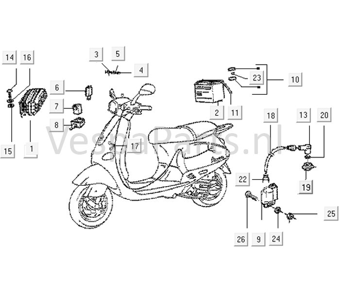 21: Cylinderkoelkaprubber Vespa ET - Ves-Parts.com - Vespa Accessoires,  Gadgets, Onderdelen, Vintage, Retro - 288633