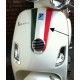 Sticker Vespa scooter tricolore voorscherm