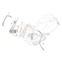 Sierstrip Links Vespa GTS E5 Mat Grijs