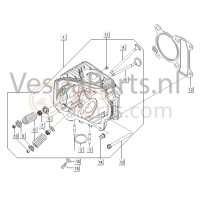 12: Koppakking Metaal C25/4t-C26-C28 0,4mm Vespa ET4/LX/LXV/S