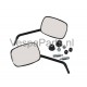 Spiegelset vierkant Vespa LX/S mat zwart