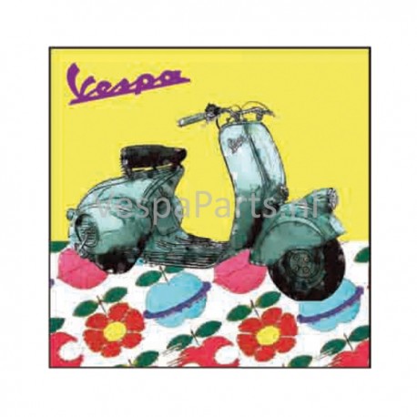 Vespa Canvas: bloemen 50x50 of 80x80