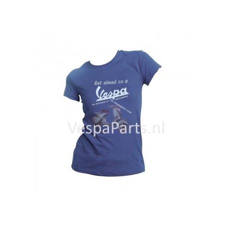 Vespa T-Shirt dames in Cadeaublik Vintage blauw