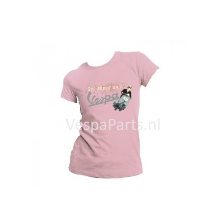 Vespa T-Shirt dames in Cadeaublik Vintage roze