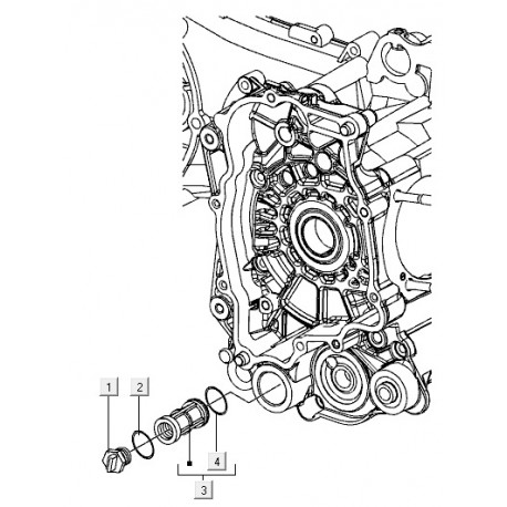 01: Oliefilterzeef M01-M04-C25/4t-C28 Vespa ET4/LX/LXV/S