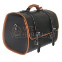 Bagagetas Vespa Vintage zwart (leder) past op alle Vespa scooters