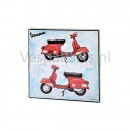 Vespa Houten Paneel Scooter 200 Rally 1972 rood