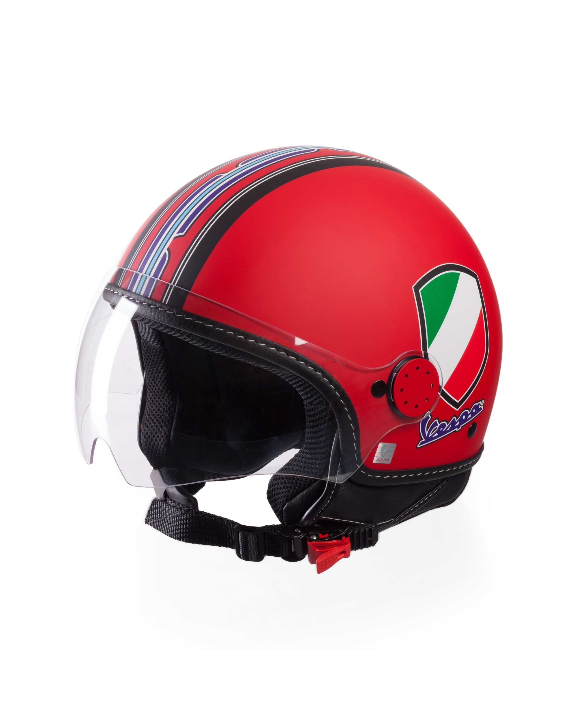 Vespa Helm V-Stripes rood - Ves-Parts.com - Vespa Accessoires, Gadgets,  Onderdelen, Vintage, Retro - 606524MR