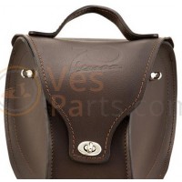 Leren 'tunnel' schoudertas voor Vespa Primavera 50-125ccm 70, bruin, Origineel Vespa