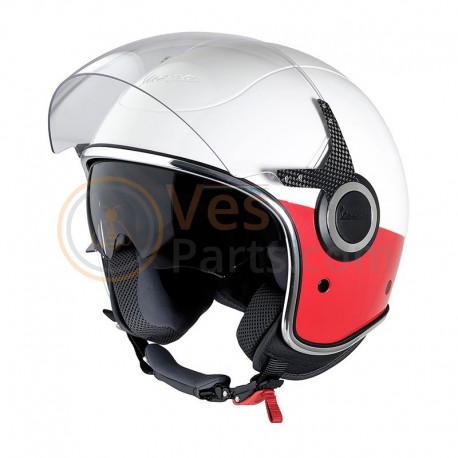 Vespa Helm VJ wit 544 rood
