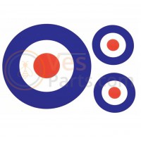 Vespa scooter sticker set Tricolore Holland France rond target