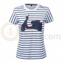 Vespa Grafische T-shirt Blauw/Wit