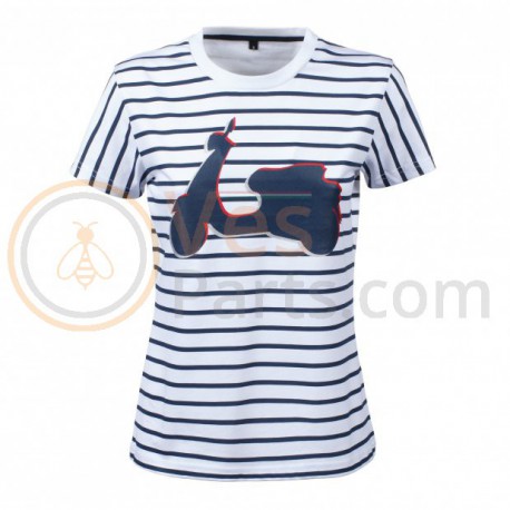 Vespa Grafische T-shirt Wit/Grijs