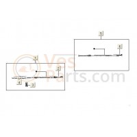 Gaskabel compleet voor Vespa PK50-125/​S/​SS/​XL/