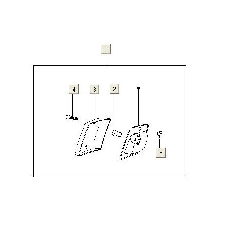 Knipperlicht V5X-3T /V5N/V5P (rechts achter) PK50