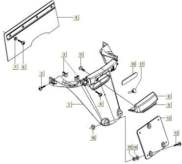 Kapje Verlichting kenteken/nummerplaat Vespa S (blank) - Ves-Parts.com -  Vespa Accessoires, Gadgets, Onderdelen, Vintage, Retro - SKU-1091