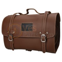 Topkoffer Achter/voordrager bagage Tas Custom bruin (leder)