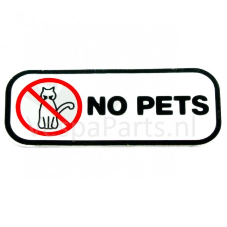 Sticker No Pets Vespa LX/LXV/S/Primavera