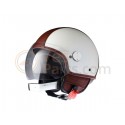 Vespa Helm Copter" Wit Perla 566 - bruin"