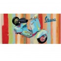 Vespa Schilderij op Plexiglas 'blauw' (50x100)
