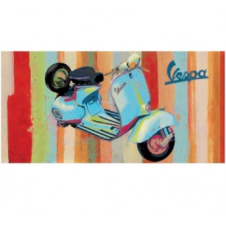 Vespa Schilderij op Plexiglas 'blauw' (50x100)