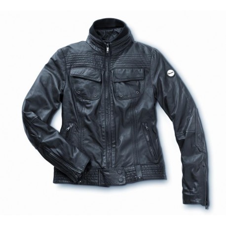 Vespa Dames Jacket leer Nero