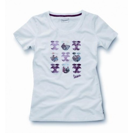 Vespa Dames T shirt Bianca vintage