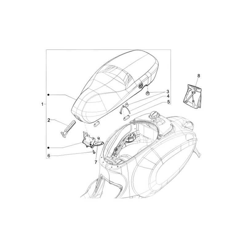 Buddyseat zadel Vespa Sprint - Ves-Parts.com - Vespa Accessoires, Gadgets,  Onderdelen, Vintage, Retro